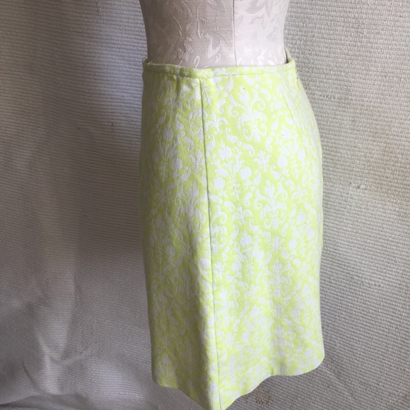 VTG 6 90s Jacquard Damask Print Mini Skirt Neon - Picture 10 of 14